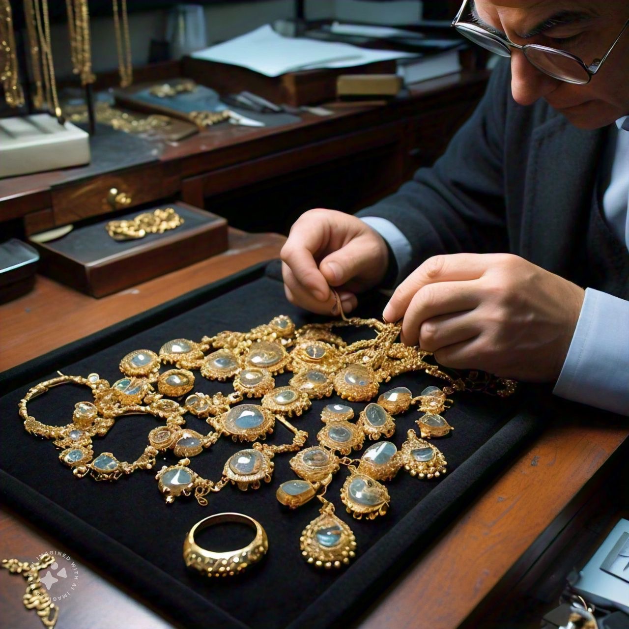 Assessing Stone value for gold jewelry.